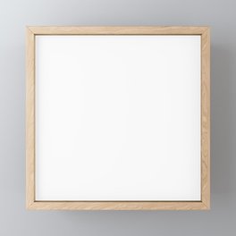 White Minimalist Solid Color Block Spring Summer Framed Mini Art Print