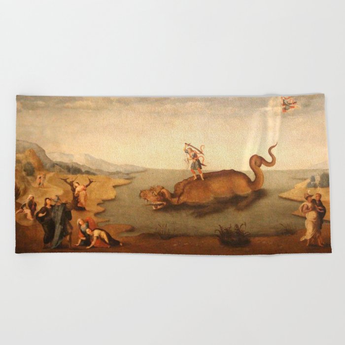 Perseus rescuing Andromeda from the Cracken Beach Towel