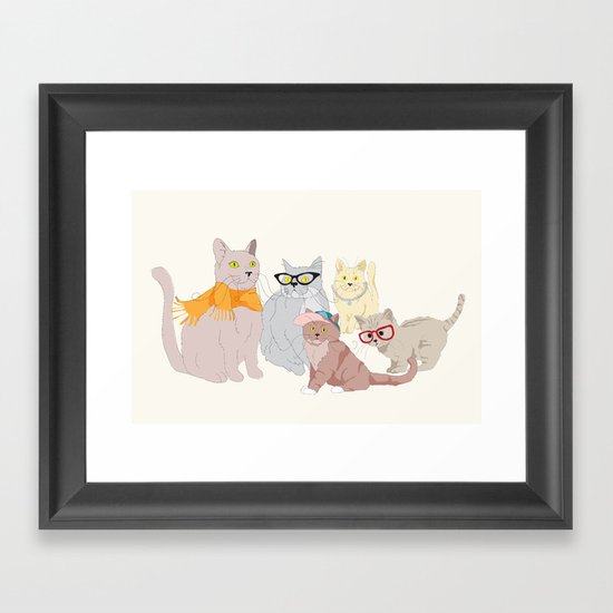 Accessory Cats Framed Art Print