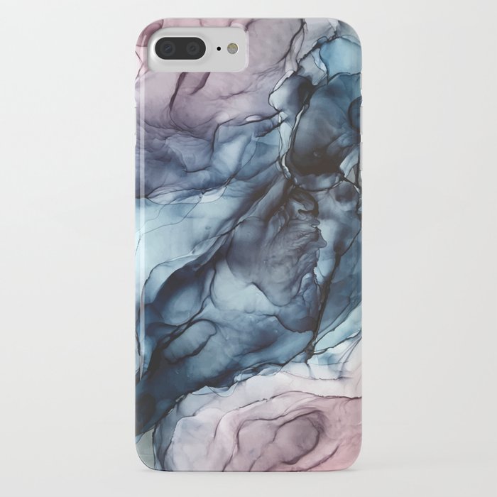 blush and darkness abstract paintings iphone case