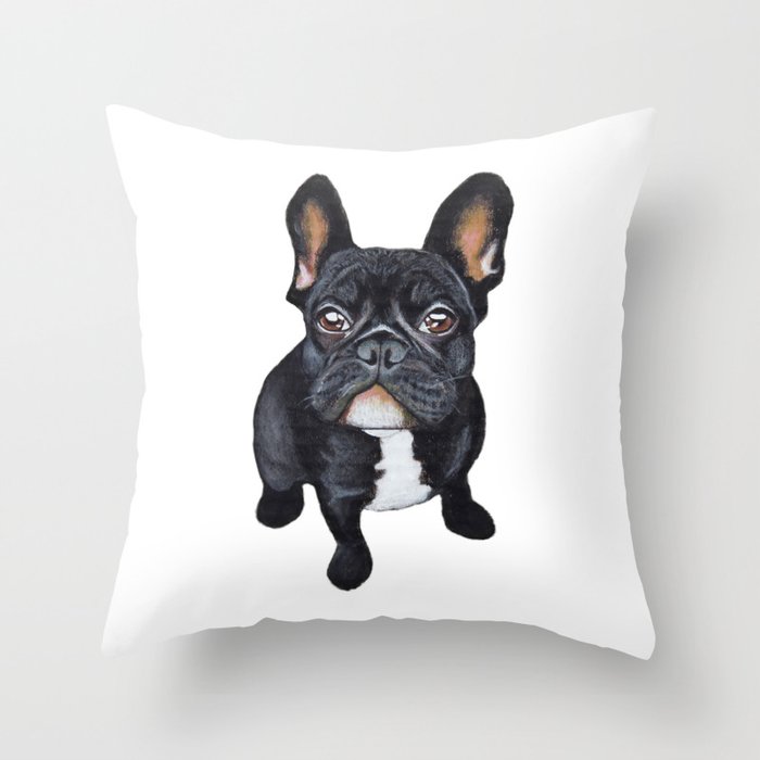 bulldog throw pillow