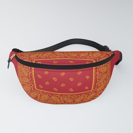 Red and Gold Bandana Fanny Pack