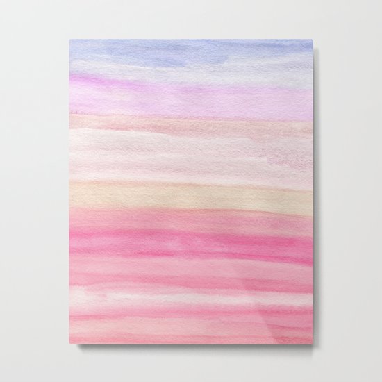 Pastel Watercolor Sunrise Metal Print