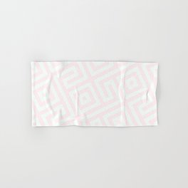 Girly Blush Pink White Geometric Abstract Argyle Pattern Hand & Bath Towel