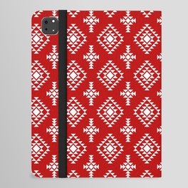 Red and White Native American Tribal Pattern iPad Folio Case