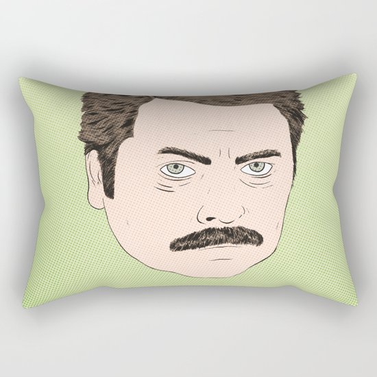 Ron Swanson Rectangular Pillow