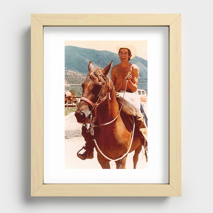 Townes on a Horse Recessed Framed Print