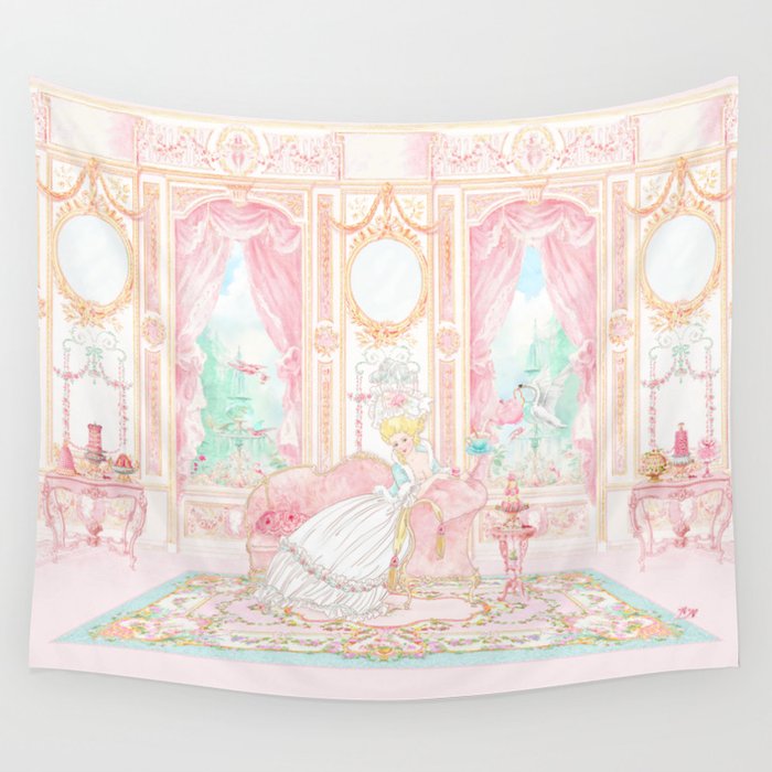 Marie Antoinette, Paris, The Pink Room Wall Tapestry by Wendy Paula  Patterson