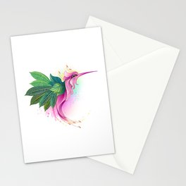 Hummingbird Flower Stationery Card
