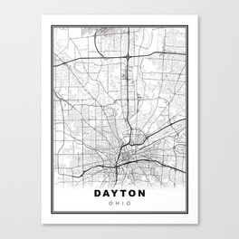 Dayton Map Canvas Print