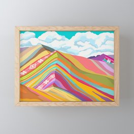Vinicunca, Rainbow Mountain Framed Mini Art Print