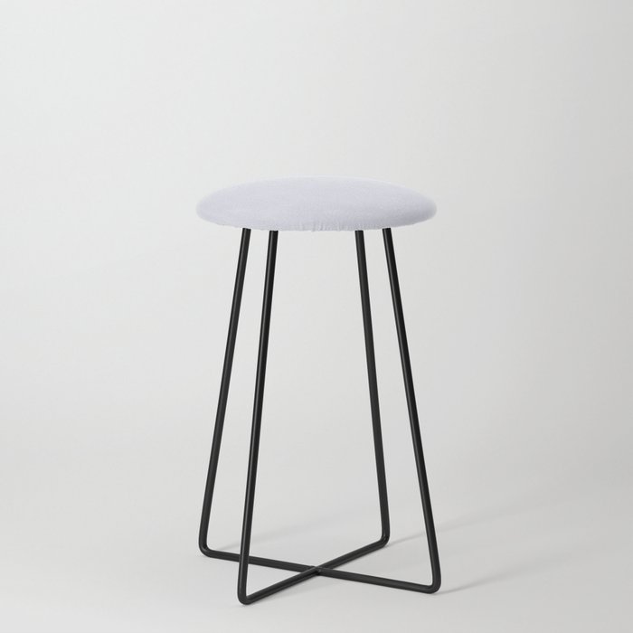 Marshmallow Creme pale blue solid color modern abstract pattern  Counter Stool