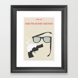 Woody Allen "Take the Money and Run" M0vie Poster Framed Art Print
