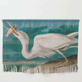 Great White Heron Birds of America Audubon Illustration Bird Lovers Gift Wall Hanging