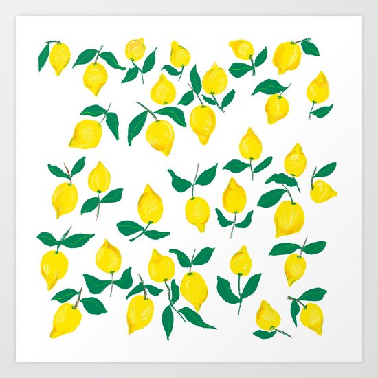 Lemons design 2 Art Print