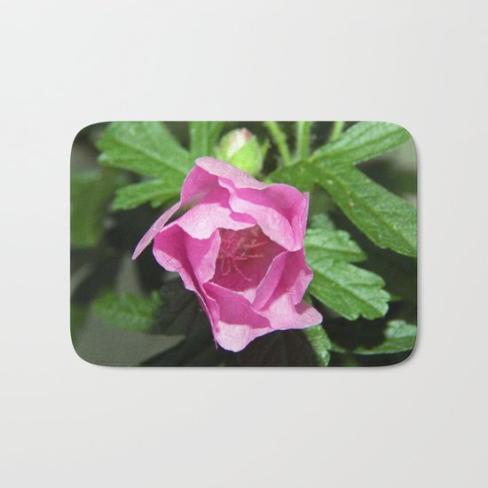Musk Mallow - Pretty Pink Flower Bath Mat