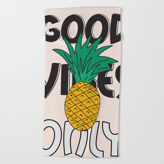 GOOD VIBES ONLY Beach Towel