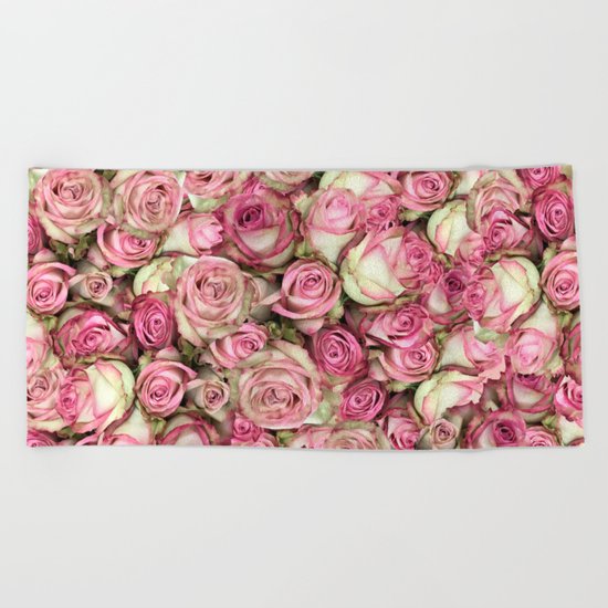 Your Pink Roses Beach Towel