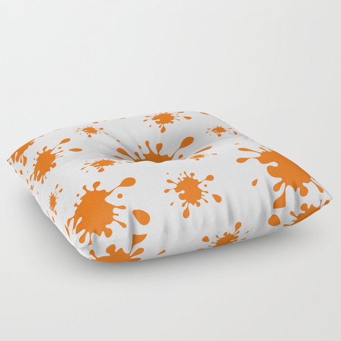 Splash Orange Stain Floor Pillow