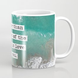 Mightier Than the Waves of the Sea Coffee Mug | Bible, Nature, Jesus, Christian, Religious, Beach, Faith, Landscape, Ocean, Sea 