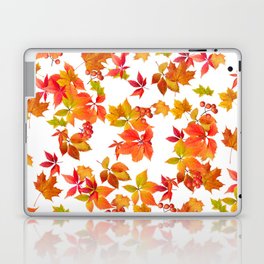 multicolored Autumn Leaves Falling  Laptop Skin