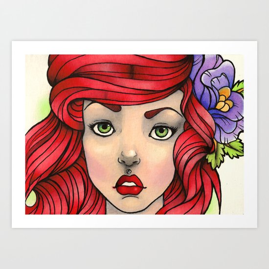 MODERN DAY ARIEL Art Print