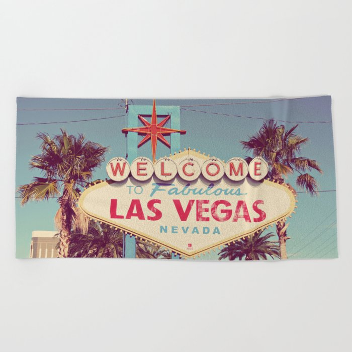 Welcome To Fabulous Las Vegas Beach Towel By Retrolovephotography Fabulous Las Vegas Beach Towel