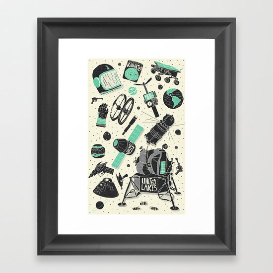 Space Funk Framed Art Print