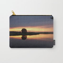 Peaceful Sunset Carry-All Pouch | Sunsetlandscape, Orange, Photograph, Photo, Colorfulsunset, Sunsetphoto, Wisconsin, Digital, Color, Glowingsunset 