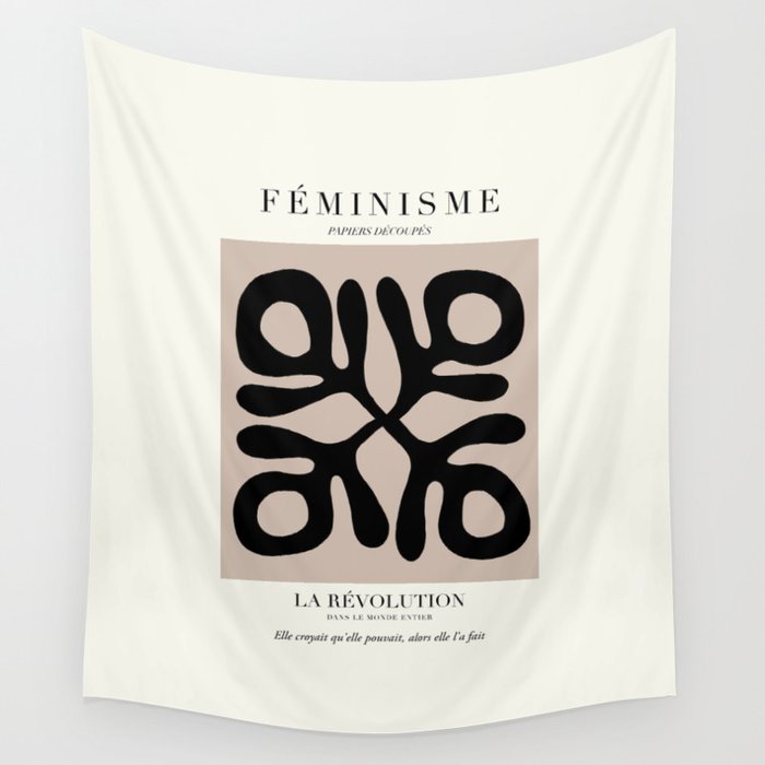 L'ART DU FÉMINISME X — Feminist Art — Matisse Exhibition Poster Wall Tapestry