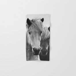 Horses - Black & White 7 Hand & Bath Towel