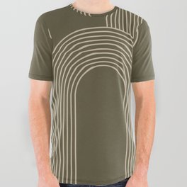 triple arch minimal 3 All Over Graphic Tee