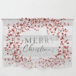 Merry Christmas wreath. Red berry Wall Hanging