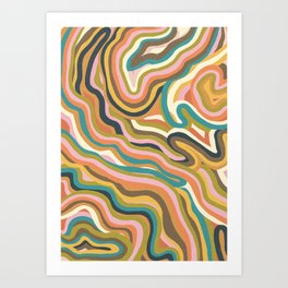 Rainbow Marble Art Print