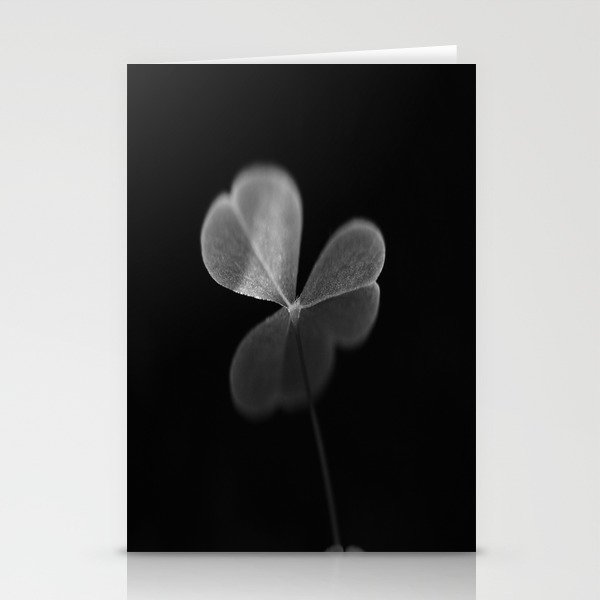 Oxalis in black and white Stationery Cards