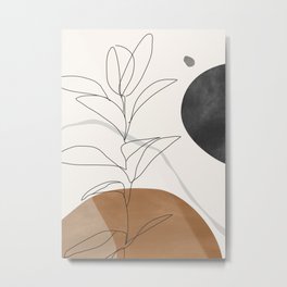 Abstract Art /Minimal Plant Metal Print