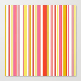 Summer pop of color stripes  Canvas Print