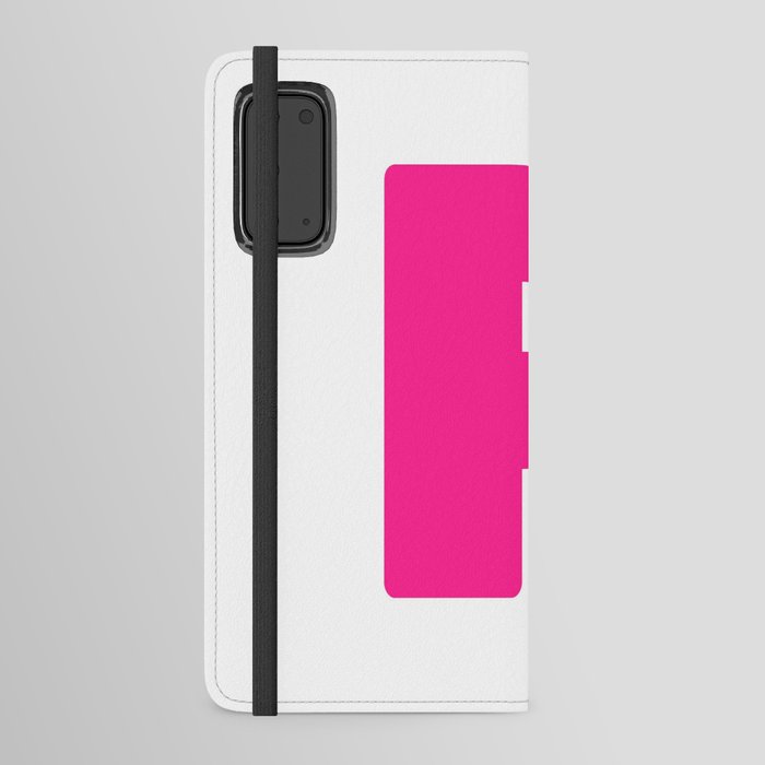 P (Dark Pink & White Letter) Android Wallet Case