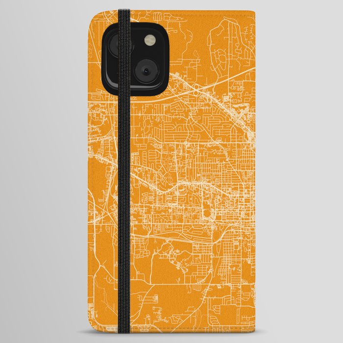 Tallahassee City Map Drawing - USA - Minimal iPhone Wallet Case