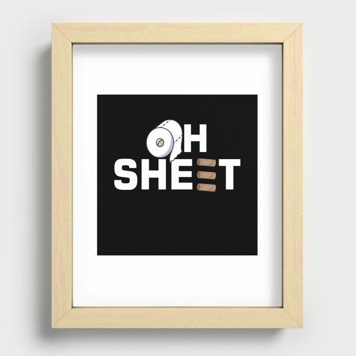 Oh Sheet Toilet Paper Toilet Recessed Framed Print