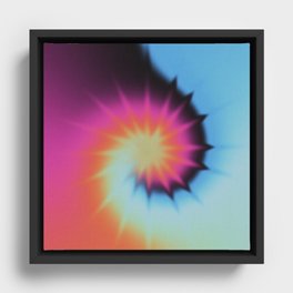 Tie-Dye retro Spiral Trippy Abstract Art Framed Canvas