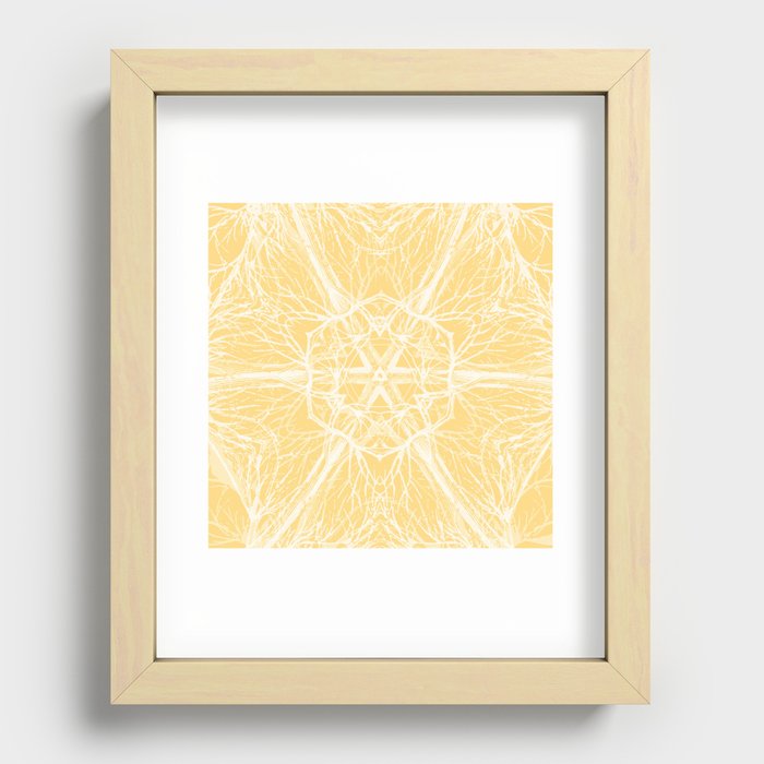 Mysterious trees - yellow Recessed Framed Print