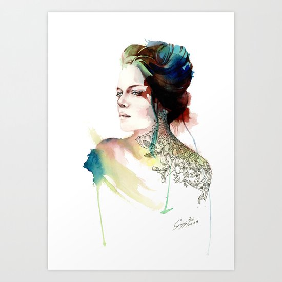 blossoming tattoos Art Print