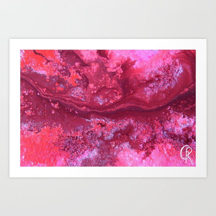 Pink Nebula Mixed Media Abstract Painting Original Contemporary