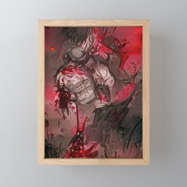 Bloody Warrior Framed Mini Art Print