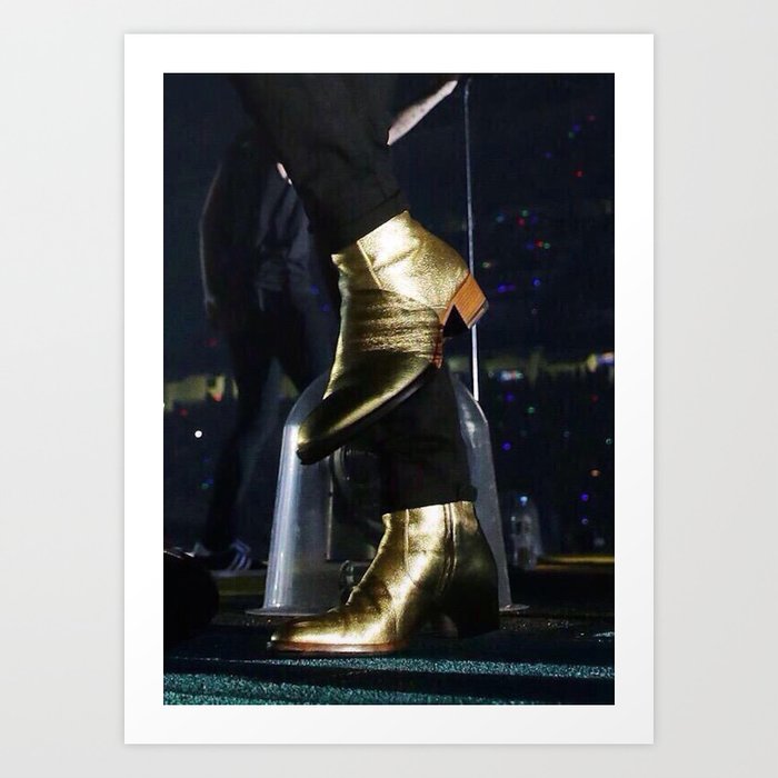 Gold Boots Art Print