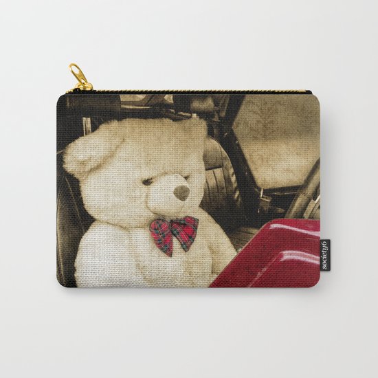TEDDY GOES FOR A DRIVE Carry-All Pouch