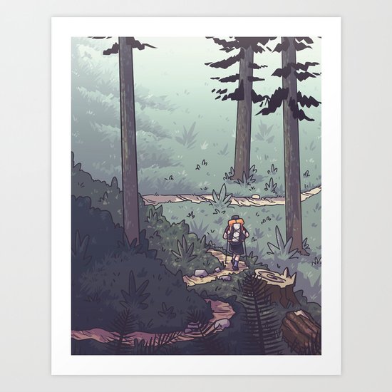 The Deep Dark Forest Art Print By Kerstinlacross Society6