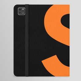 Letter S (Orange & Black) iPad Folio Case