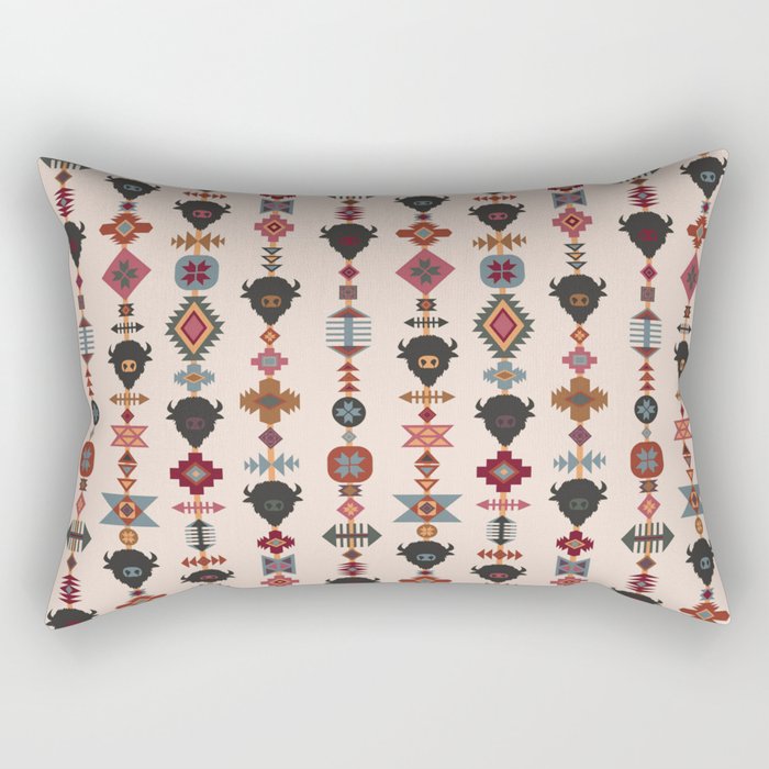 American Prairie Ethnic Tribal Seamless Pattern Rectangular Pillow